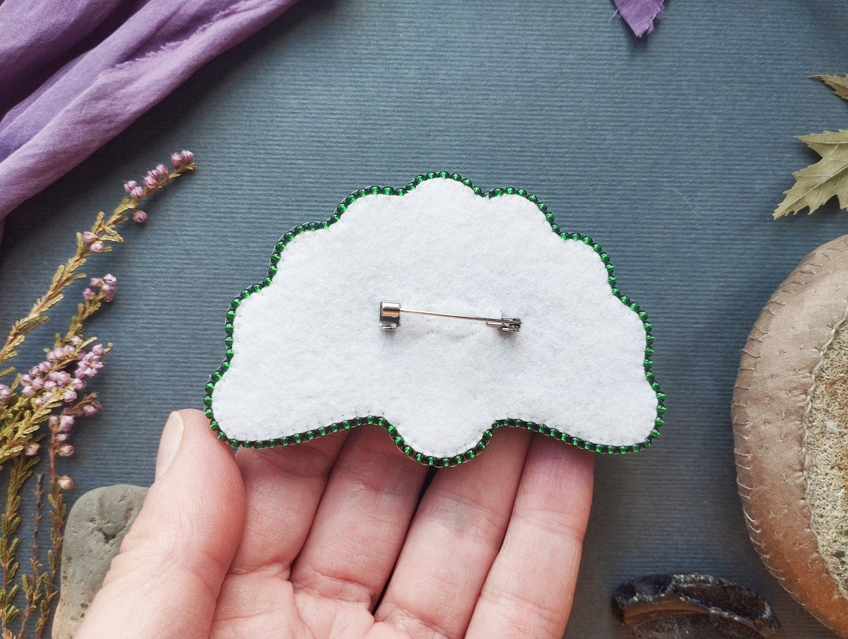 Peacock Embroidery Beaded Brooch Kit