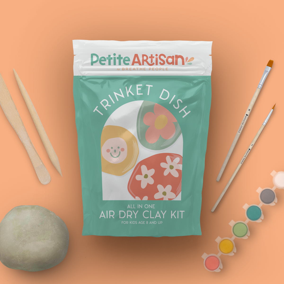 Kids Art Dry Clay Trinket Dish Kit