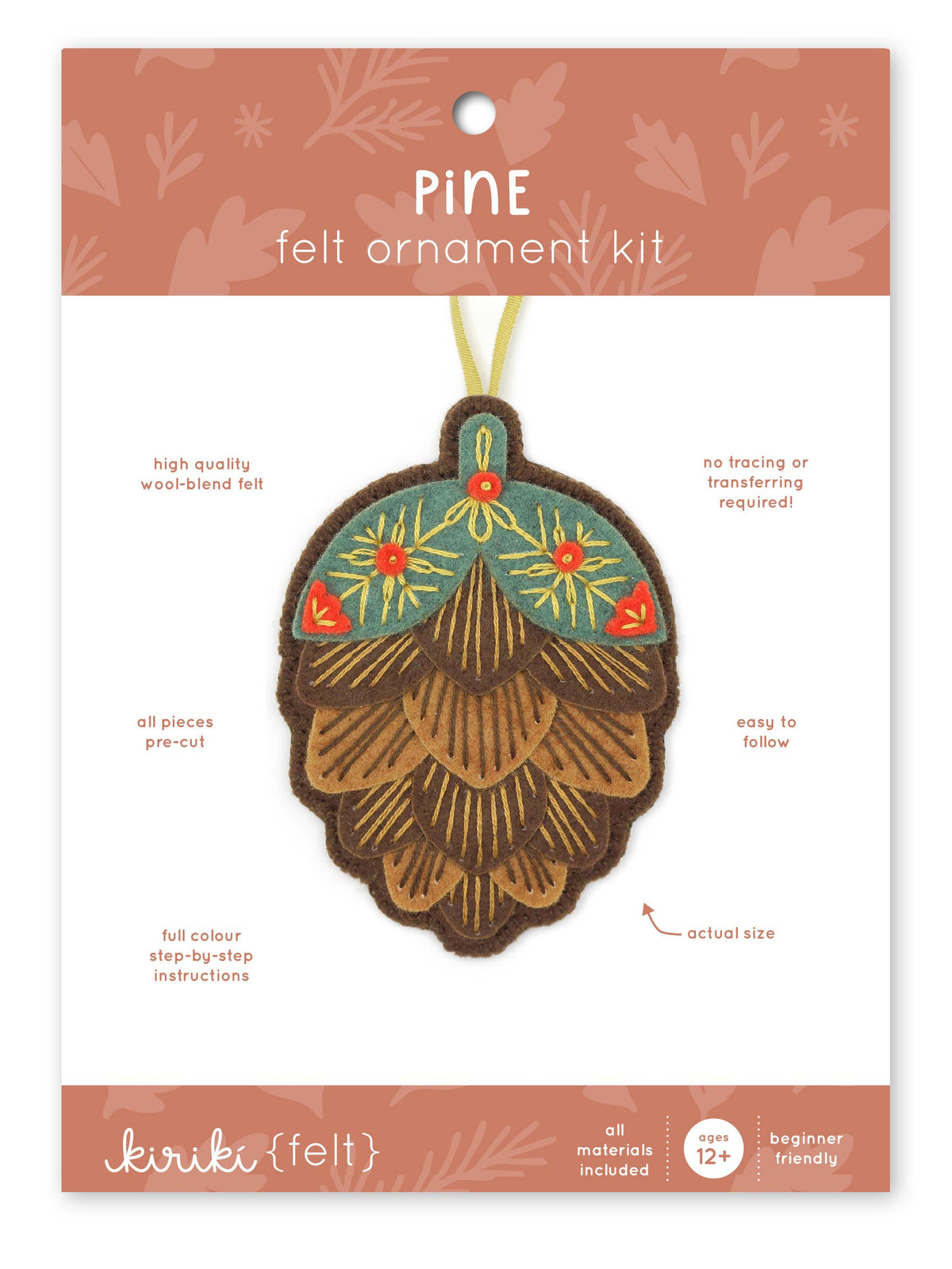 Pinecone - Felt Ornament Kit
