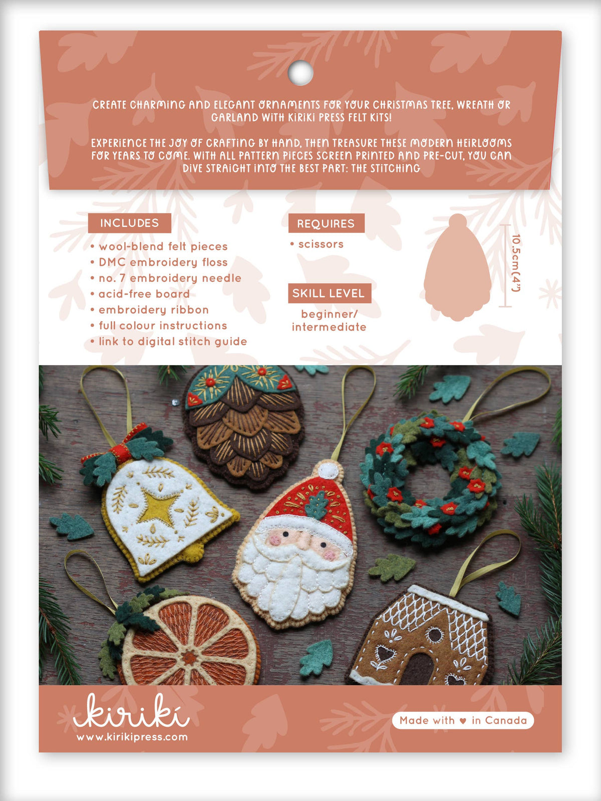 Santa Claus - Felt Ornament Kit