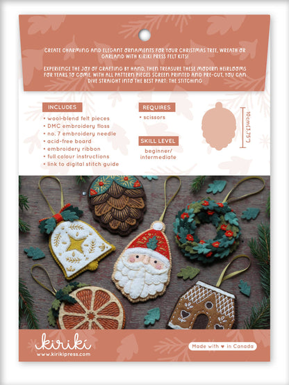 Pinecone - Felt Ornament Kit