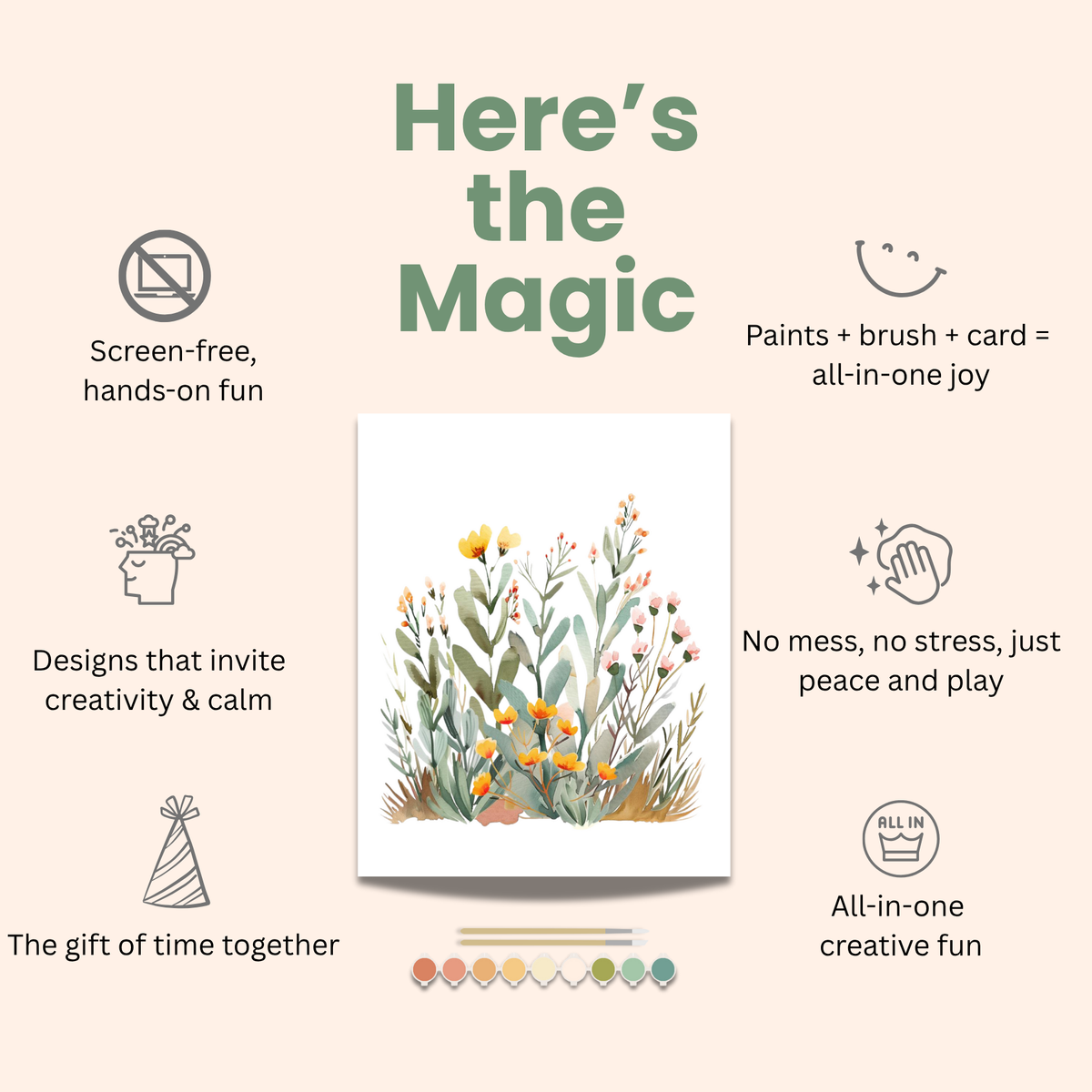 All-In-One Beginner Watercolor Paint Set - Brilliant Bouquet