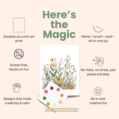 All in One Watercolor Paint Set / Postcard Kit: Botanicals