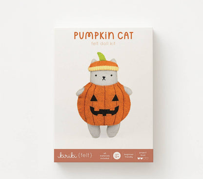 Pumpkin Cat Felt Doll Kit