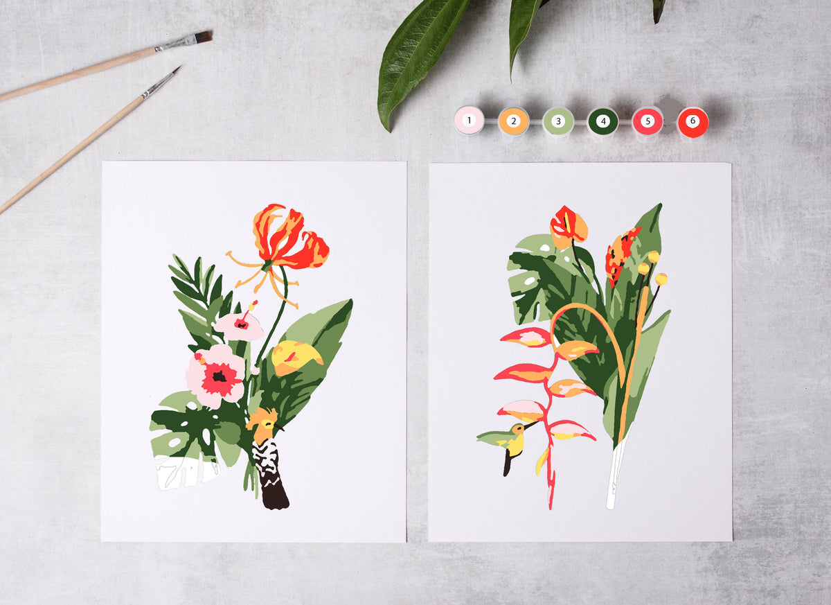 Tropical Garden Paint-By-Numbers Kit