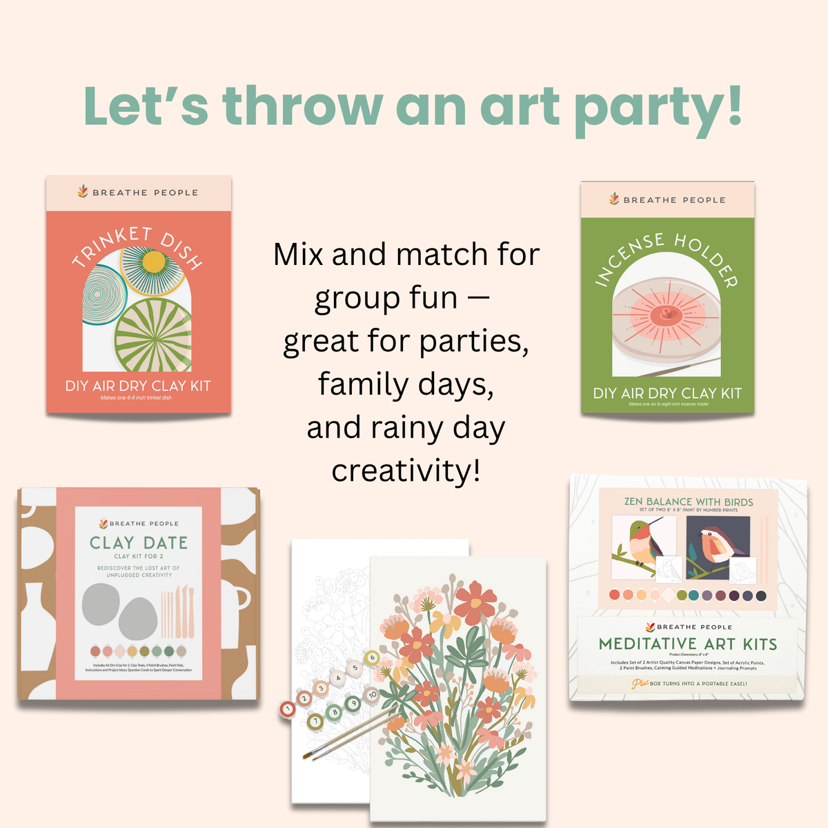 Kids Art Dry Clay Trinket Dish Kit